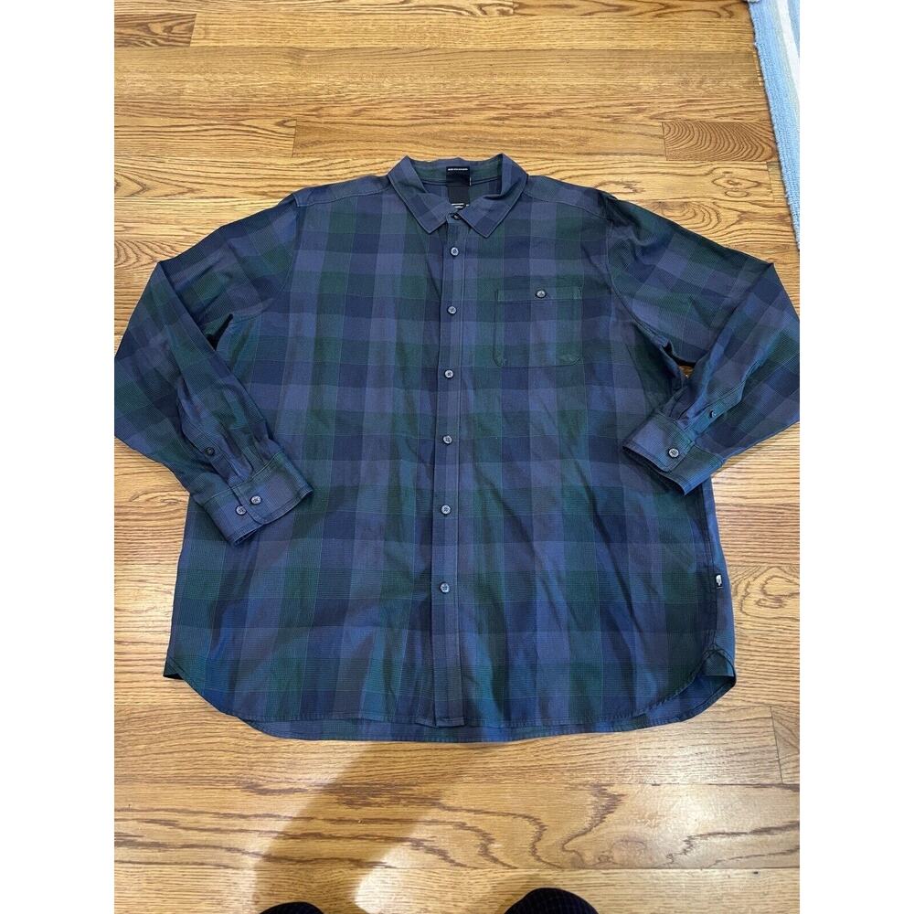 NEW The North Face Hayden 2.0 Shirt Sz XXL Mens Blue Plaid Button Up Long Sleeve